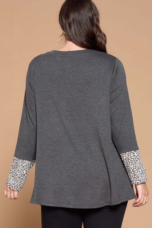 A Touch of the Wild Side Asymmetrical Tunic Top