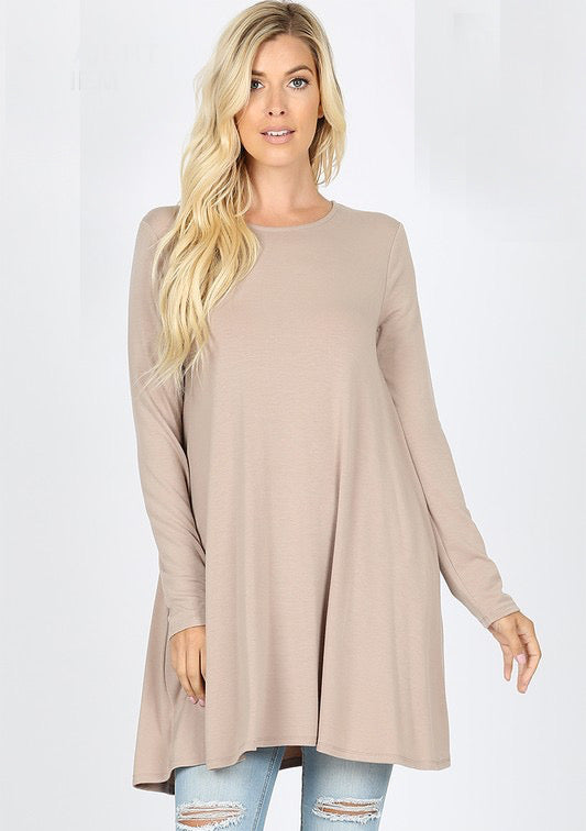 Long Sleeve Swing Tunic with pockets