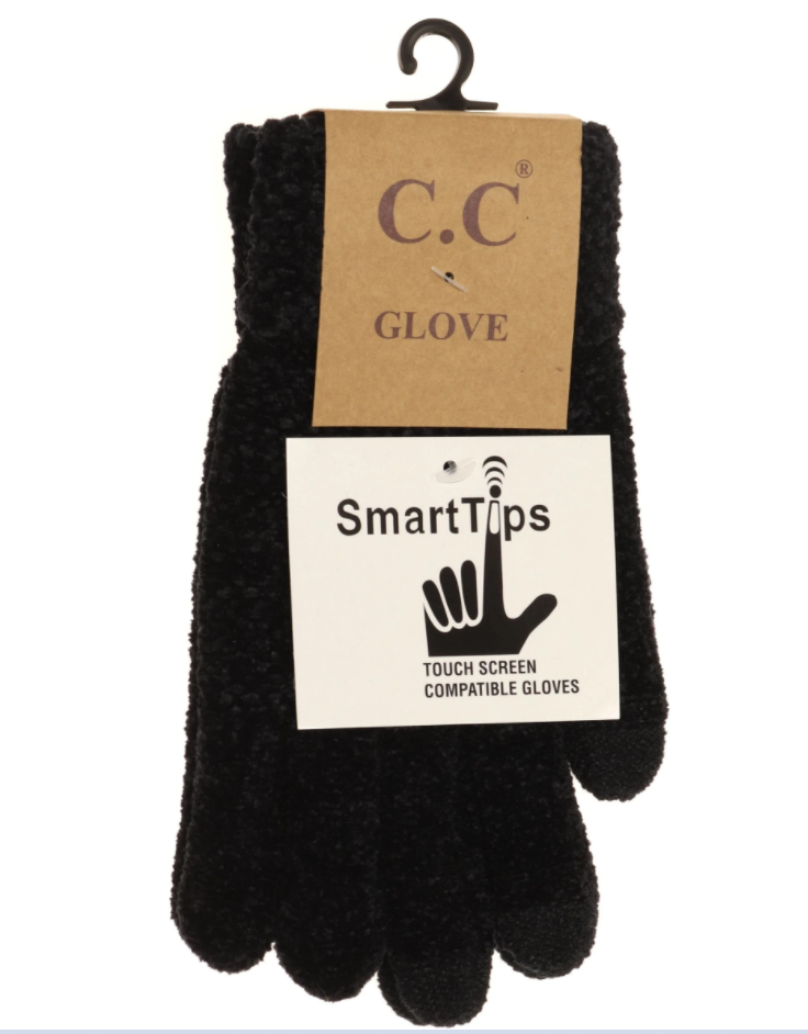 C.C. Beanie Smart Tip Chenille Gloves