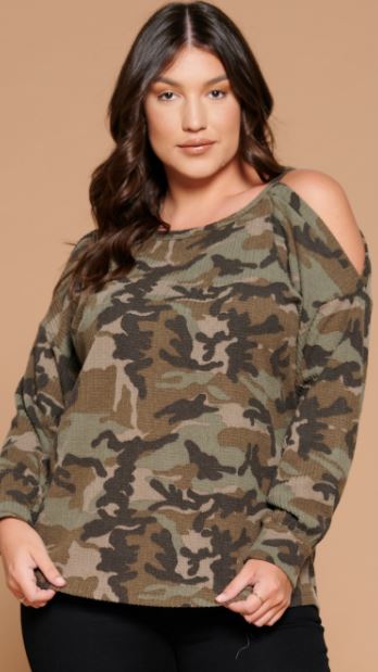 Camo Cold Shoulder