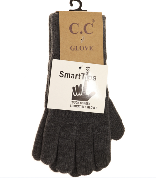 C.C. Beanie Smart Tip Classic Knit Gloves