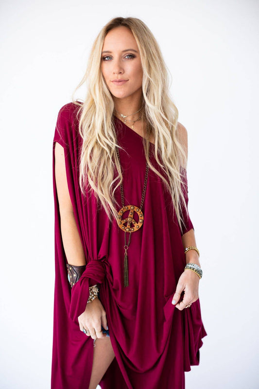 The Wren Tunic - Burgundy