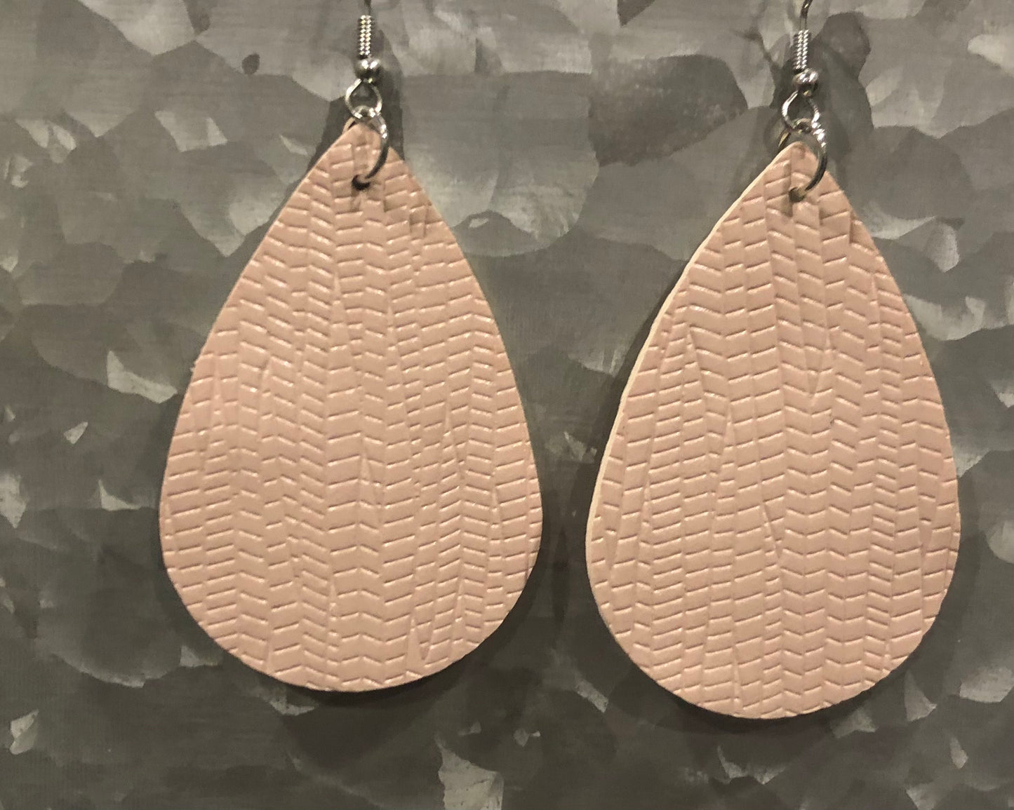 Leather Earrings- Eggshell