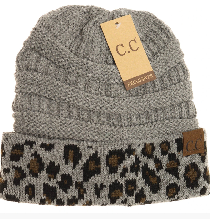 C.C. Beanie Leopard 2 pc Set