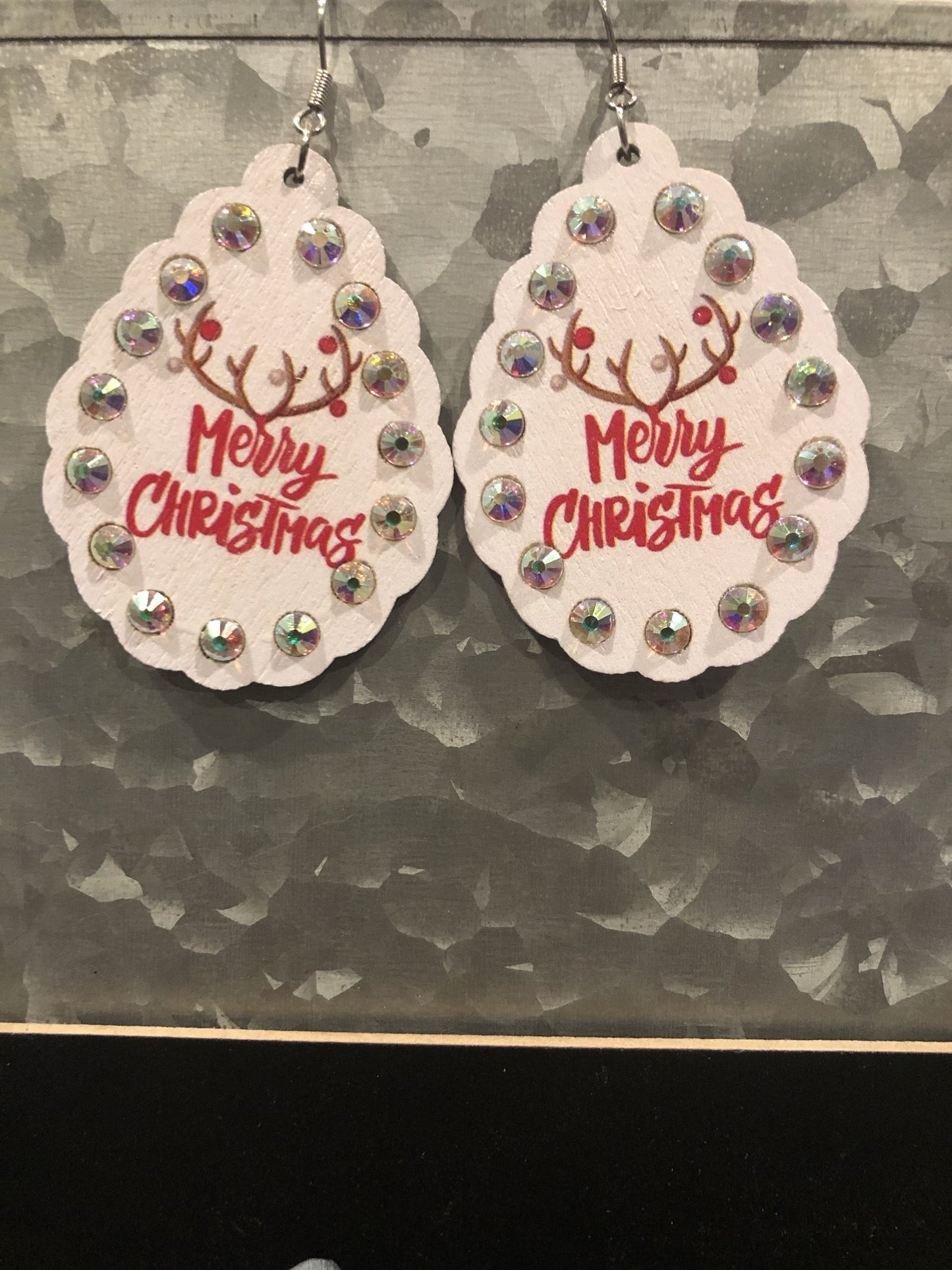 Merry Christmas Reindeer Earring